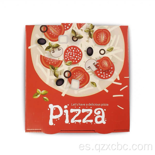 Caja de pizza corrugada personalizada, caja de envasado de alimentos